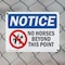 Signmission No Horses Beyond This Point OSHA Notice Sign, Plastic, 10in W x 7in L, 2PK OS-2PACK-NS-P-710-L-14657 - alternate 5